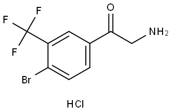 4-Bromo-3-(trifluoromethyl)phenacylamine hydrochloride Structure