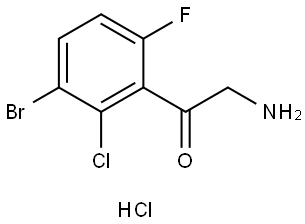 3-Bromo-2-chloro-6-fluorophenacylamine hydrochloride Structure