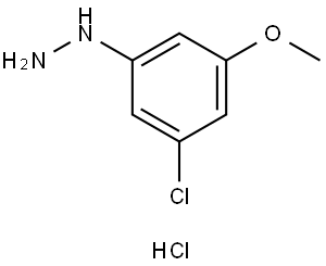 1-(3-Chloro-5-methoxyphenyl)hydrazine hydrochloride Structure