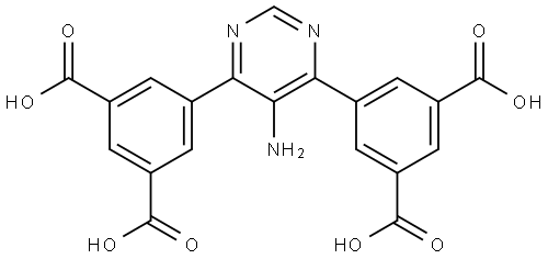 5,5'-(5-aminopyrimidine-4,6-diyl)diisophthalic acid Structure