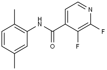 N-(2,5-Dimethylphenyl)-2,3-difluoro-4-pyridinecarboxamide Structure