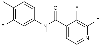 2,3-Difluoro-N-(3-fluoro-4-methylphenyl)-4-pyridinecarboxamide Structure