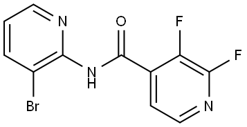 N-(3-Bromo-2-pyridinyl)-2,3-difluoro-4-pyridinecarboxamide Structure