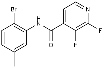 N-(2-Bromo-5-methylphenyl)-2,3-difluoro-4-pyridinecarboxamide Structure