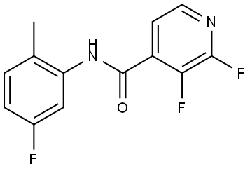 2,3-Difluoro-N-(5-fluoro-2-methylphenyl)-4-pyridinecarboxamide Structure