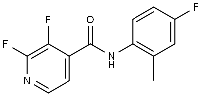 2,3-Difluoro-N-(4-fluoro-2-methylphenyl)-4-pyridinecarboxamide Structure