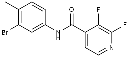 N-(3-Bromo-4-methylphenyl)-2,3-difluoro-4-pyridinecarboxamide Structure