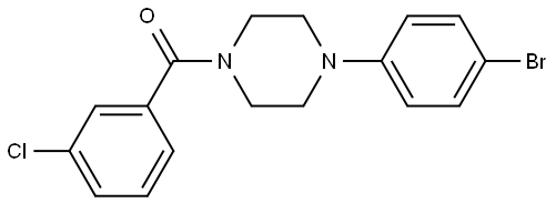 4-(4-Bromophenyl)-1-piperazinyl](3-chlorophenyl)methanone Structure