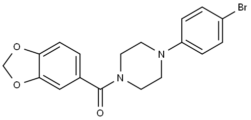 1,3-Benzodioxol-5-yl[4-(4-bromophenyl)-1-piperazinyl]methanone Structure