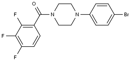 4-(4-Bromophenyl)-1-piperazinyl](2,3,4-trifluorophenyl)methanone Structure