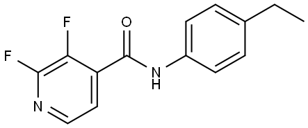 N-(4-Ethylphenyl)-2,3-difluoro-4-pyridinecarboxamide Structure