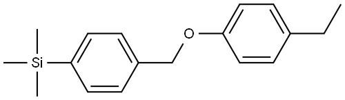 (4-((4-ethylphenoxy)methyl)phenyl)trimethylsilane Structure