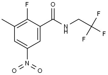 2-fluoro-3-methyl-5-nitro-N-(2,2,2-trifluoroethyl)benzamide Structure