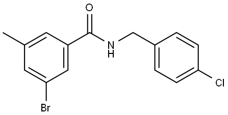 3-Bromo-N-[(4-chlorophenyl)methyl]-5-methylbenzamide Structure