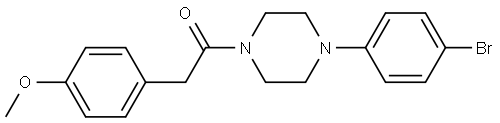 1-[4-(4-Bromophenyl)-1-piperazinyl]-2-(4-methoxyphenyl)ethanone Structure