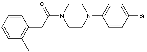 1-[4-(4-Bromophenyl)-1-piperazinyl]-2-(2-methylphenyl)ethanone Structure