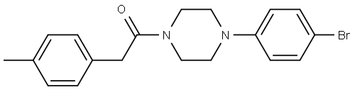 1-[4-(4-Bromophenyl)-1-piperazinyl]-2-(4-methylphenyl)ethanone Structure