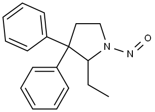 2-ethyl-1-nitroso-3,3-diphenylpyrrolidine Structure