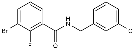 3-Bromo-N-[(3-chlorophenyl)methyl]-2-fluorobenzamide Structure