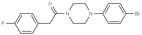 1-[4-(4-Bromophenyl)-1-piperazinyl]-2-(4-fluorophenyl)ethanone Structure