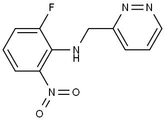 2-fluoro-6-nitro-N-(pyridazin-3-ylmethyl)aniline Structure