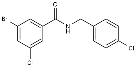 3-Bromo-5-chloro-N-[(4-chlorophenyl)methyl]benzamide Structure