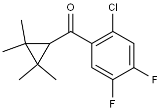 (2-Chloro-4,5-difluorophenyl)(2,2,3,3-tetramethylcyclopropyl)methanone Structure