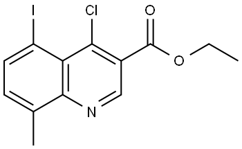 Ethyl 4-chloro-5-iodo-8-methyl-3-quinolinecarboxylate Structure