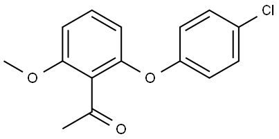 1-[2-(4-Chlorophenoxy)-6-methoxyphenyl]ethanone 구조식 이미지