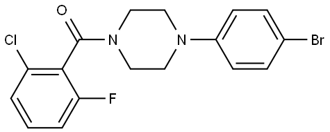 4-(4-Bromophenyl)-1-piperazinyl](2-chloro-6-fluorophenyl)methanone Structure