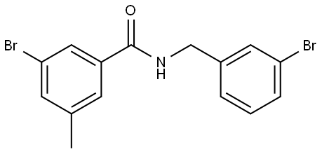 3-Bromo-N-[(3-bromophenyl)methyl]-5-methylbenzamide Structure