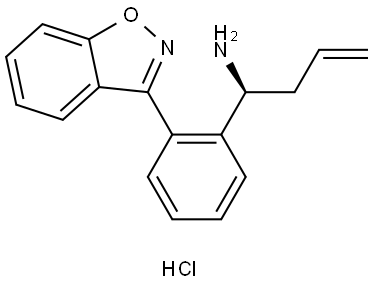 Benzenemethanamine, 2-(1,2-benzisoxazol-3-yl)-α-2-propen-1-yl-, hydrochloride (1:1), (αS)- Structure