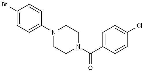 4-(4-Bromophenyl)-1-piperazinyl](4-chlorophenyl)methanone Structure