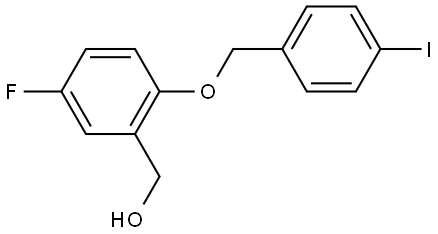 5-Fluoro-2-[(4-iodophenyl)methoxy]benzenemethanol Structure