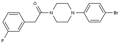 1-[4-(4-Bromophenyl)-1-piperazinyl]-2-(3-fluorophenyl)ethanone Structure