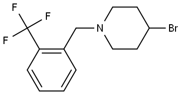 4-Bromo-1-[[2-(trifluoromethyl)phenyl]methyl]piperidine Structure