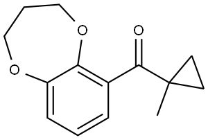 (3,4-Dihydro-2H-1,5-benzodioxepin-6-yl)(1-methylcyclopropyl)methanone Structure