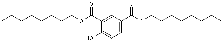 4-hydroxy-1,3-benzenedicarboxylic acid dioctyl ester Structure