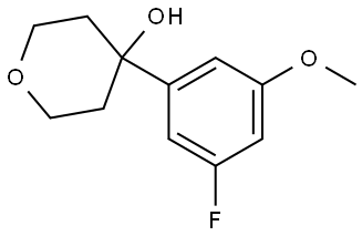 4-(3-fluoro-5-methoxyphenyl)tetrahydro-2H-pyran-4-ol 구조식 이미지