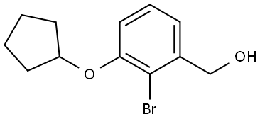 2-Bromo-3-(cyclopentyloxy)benzenemethanol Structure