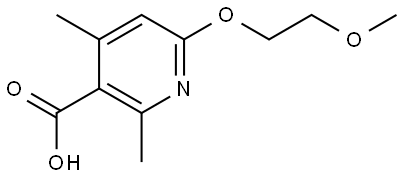 6-(2-Methoxyethoxy)-2,4-dimethyl-3-pyridinecarboxylic acid Structure