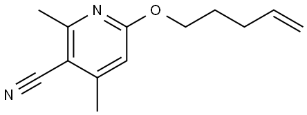 2,4-Dimethyl-6-(4-penten-1-yloxy)-3-pyridinecarbonitrile Structure