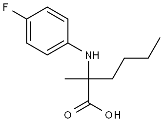 2-((4-fluorophenyl)amino)-2-methylhexanoic acid 구조식 이미지