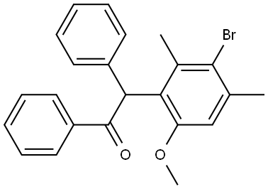 2-(3-bromo-6-methoxy-2,4-dimethylphenyl)-1,2-diphenylethan-1-one Structure