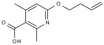 6-(3-Buten-1-yloxy)-2,4-dimethyl-3-pyridinecarboxylic acid Structure