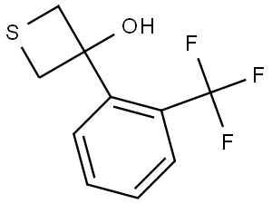 3-[2-(Trifluoromethyl)phenyl]-3-thietanol Structure