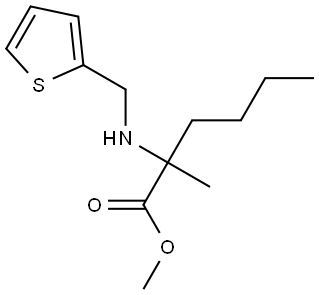 methyl 2-methyl-2-((thiophen-2-ylmethyl)amino)hexanoate 구조식 이미지