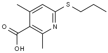 2,4-Dimethyl-6-(propylthio)-3-pyridinecarboxylic acid Structure