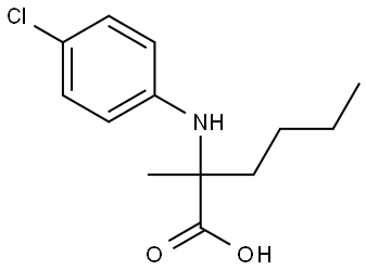 2-((4-chlorophenyl)amino)-2-methylhexanoic acid Structure