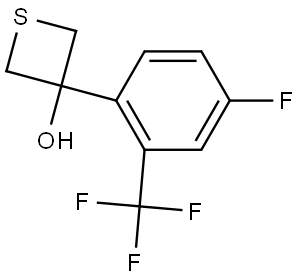 3-[4-Fluoro-2-(trifluoromethyl)phenyl]-3-thietanol Structure